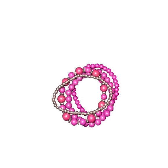 paparazzi Jewelry - Vibrant Purple Beaded Bracelet Set Elastic Stretch Jewelry Accessories R-16